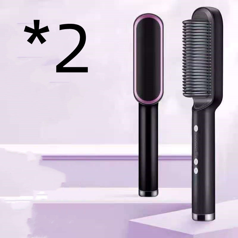 Hair Straightener Hot Comb Negative Ion Curling Tong Dual-purpose Electric Hair Brush