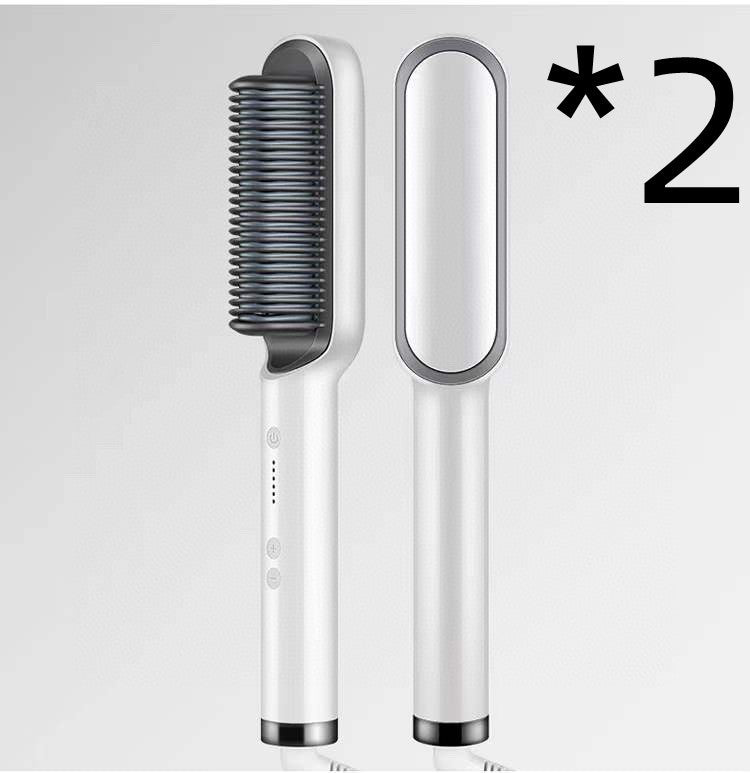 Hair Straightener Hot Comb Negative Ion Curling Tong Dual-purpose Electric Hair Brush