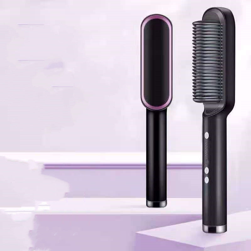 Hair Straightener Hot Comb Negative Ion Curling Tong Dual-purpose Electric Hair Brush