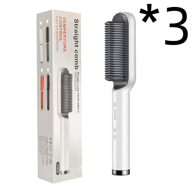 Hair Straightener Hot Comb Negative Ion Curling Tong Dual-purpose Electric Hair Brush