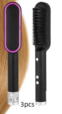 Hair Straightener Hot Comb Negative Ion Curling Tong Dual-purpose Electric Hair Brush