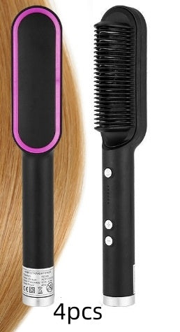 Hair Straightener Hot Comb Negative Ion Curling Tong Dual-purpose Electric Hair Brush