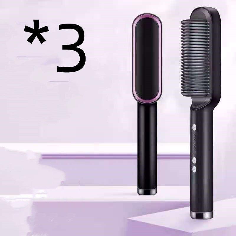 Hair Straightener Hot Comb Negative Ion Curling Tong Dual-purpose Electric Hair Brush