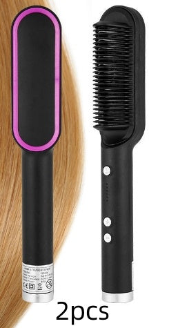 Hair Straightener Hot Comb Negative Ion Curling Tong Dual-purpose Electric Hair Brush