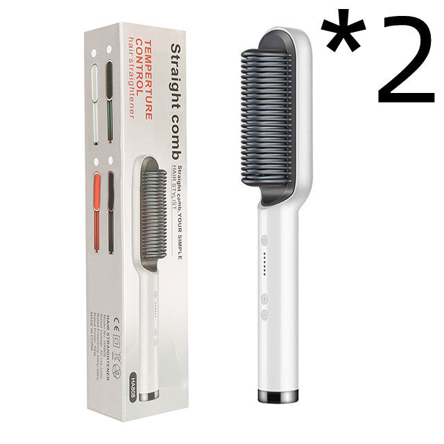 Hair Straightener Hot Comb Negative Ion Curling Tong Dual-purpose Electric Hair Brush